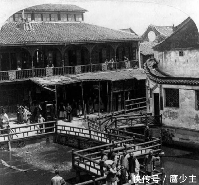 灵隐寺|清朝老照片:女贵族锦绣华服穿在身,图5真实的灵隐寺