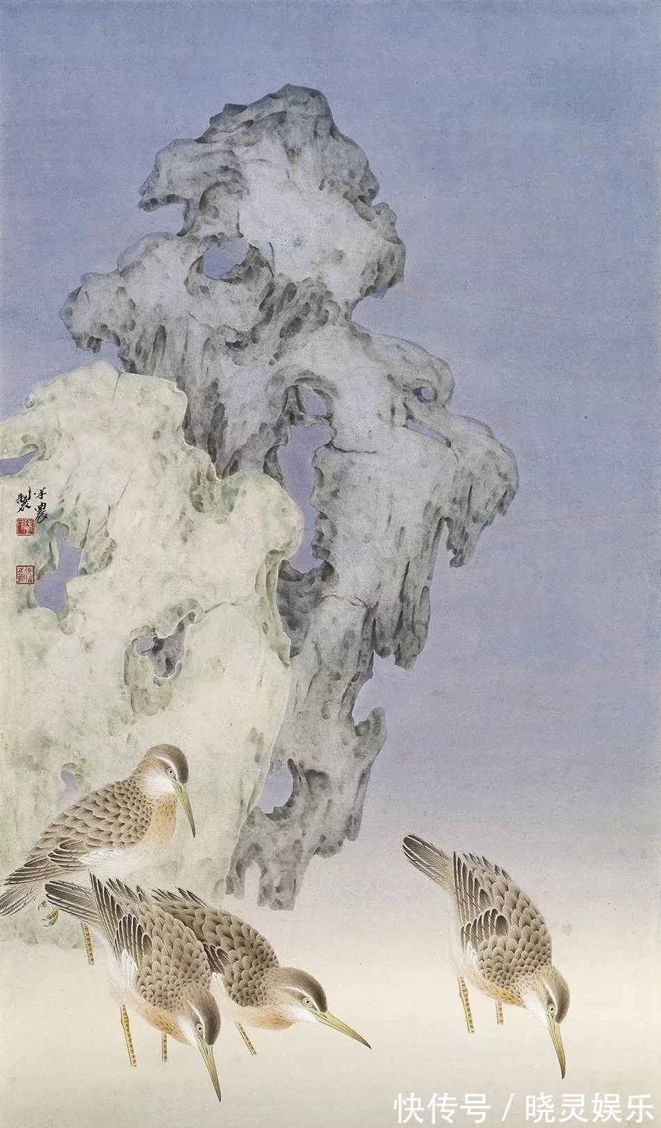 花鸟画$陈建强的花鸟画造境唯美,引人踏入清雅之境