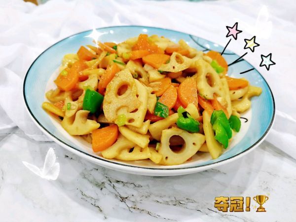 快手菜|家常快手菜小炒藕丁