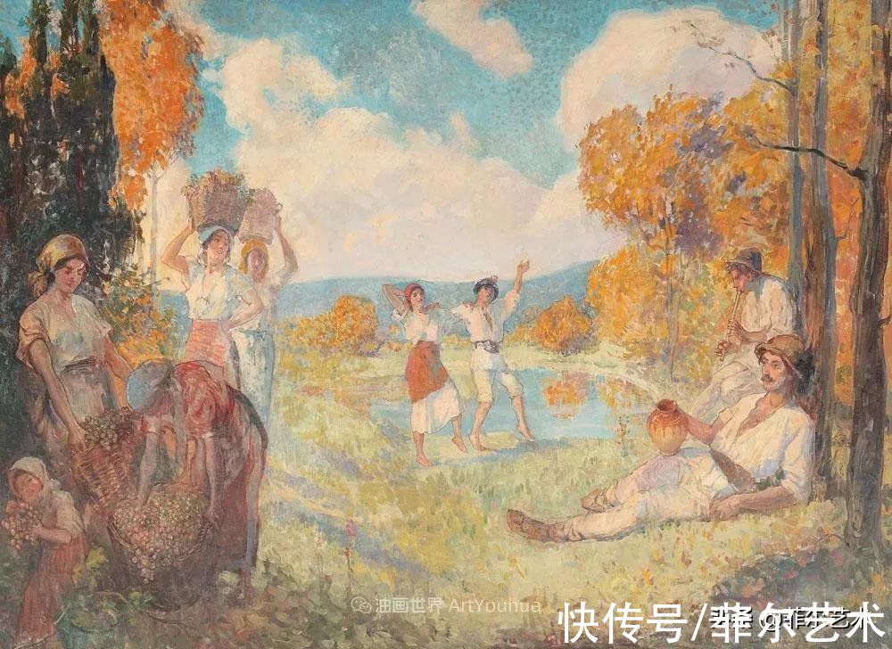 佛蒙特|罗马尼亚画家尼古拉·佛蒙特大笔触人物与风景油画作品欣赏