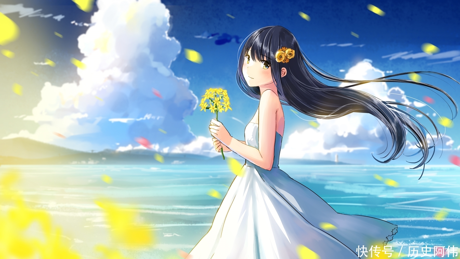 天使|校园风水手服女孩与天使,画师: 和遥キナ