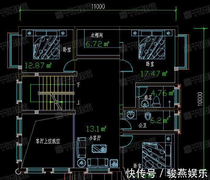 公卫|回农村建房,展示一套“牛”户型,二楼稍微改动就完美了
