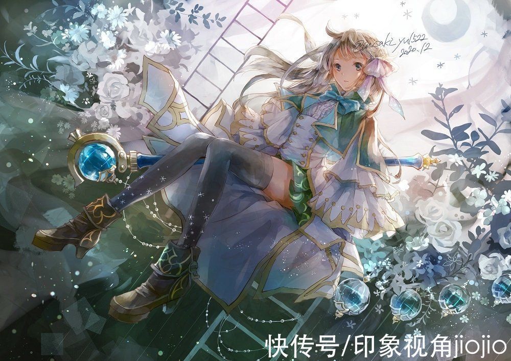 插画师@色彩绚丽的少女插画，用色大胆使画面极具感染力