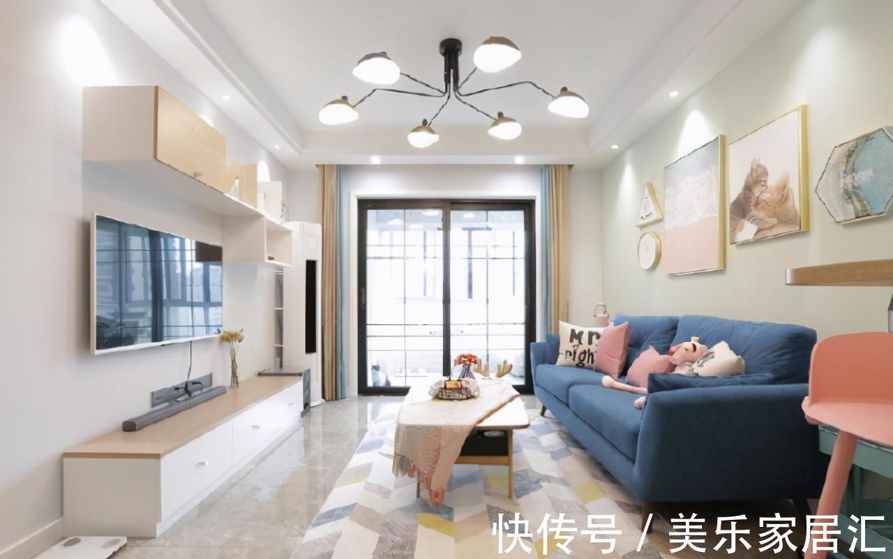 吧台|北欧风新房入住,入户就被迷住了,粉嫩色调超漂亮,温馨又大气