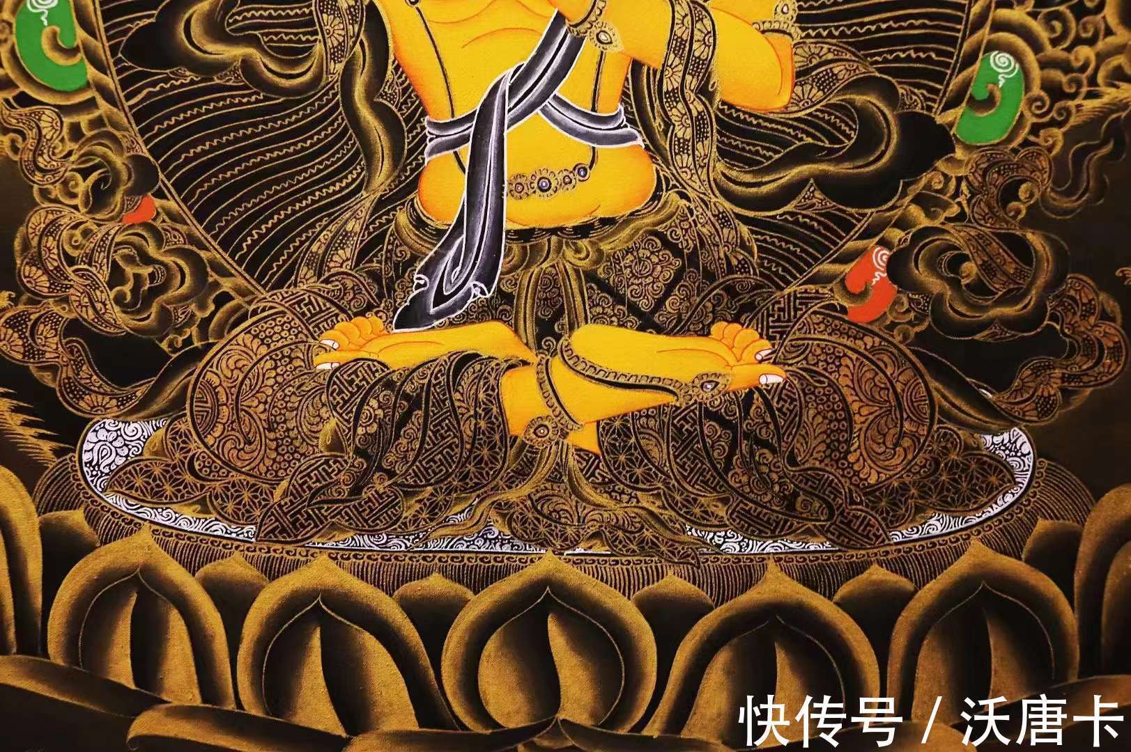 唐卡@唐卡中的颜色与工笔画,区别在哪儿?