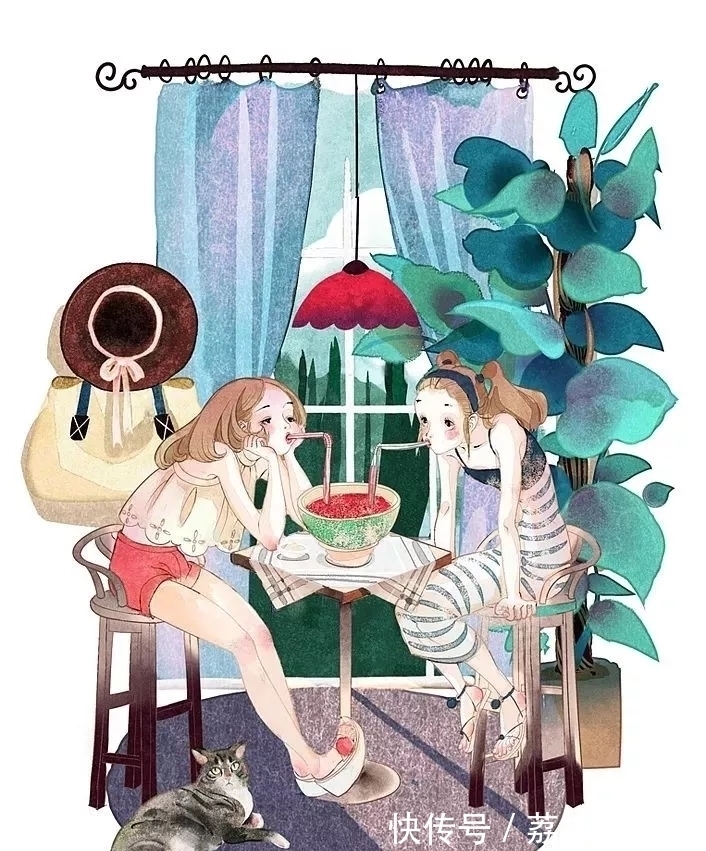 绘画#清华大学才女尧立,她笔下的插画,美到让人窒息