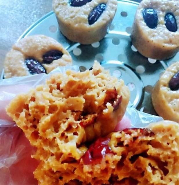 想吃发糕不用买,教你红糖大枣发糕做法,香甜柔软,比面包还好吃