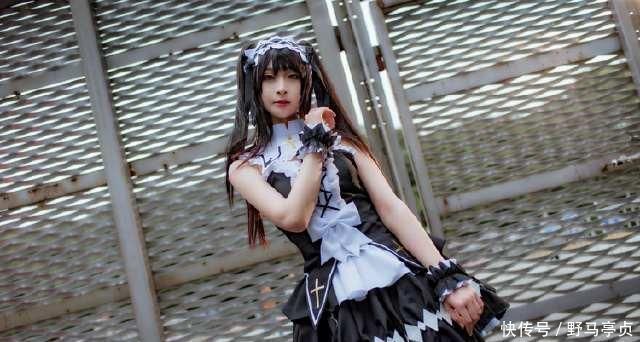 少女|時崎狂三的cosplay,配“黑絲”女仆裝的狂三只讓人想把她抱回家