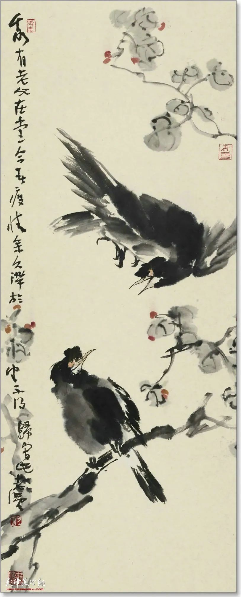 33cm|尹沧海教授八哥作品欣赏:融历代名家的绘画语言于一体