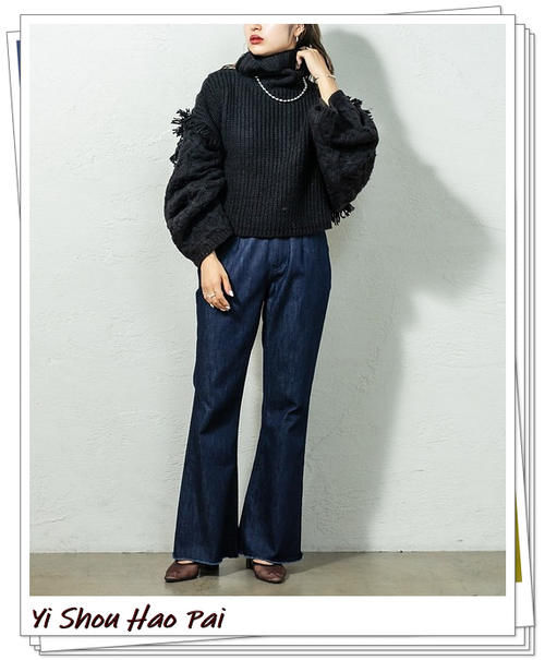 简单经典,休闲时尚!牛仔裤+针织衫的20种流行轻熟搭配示例