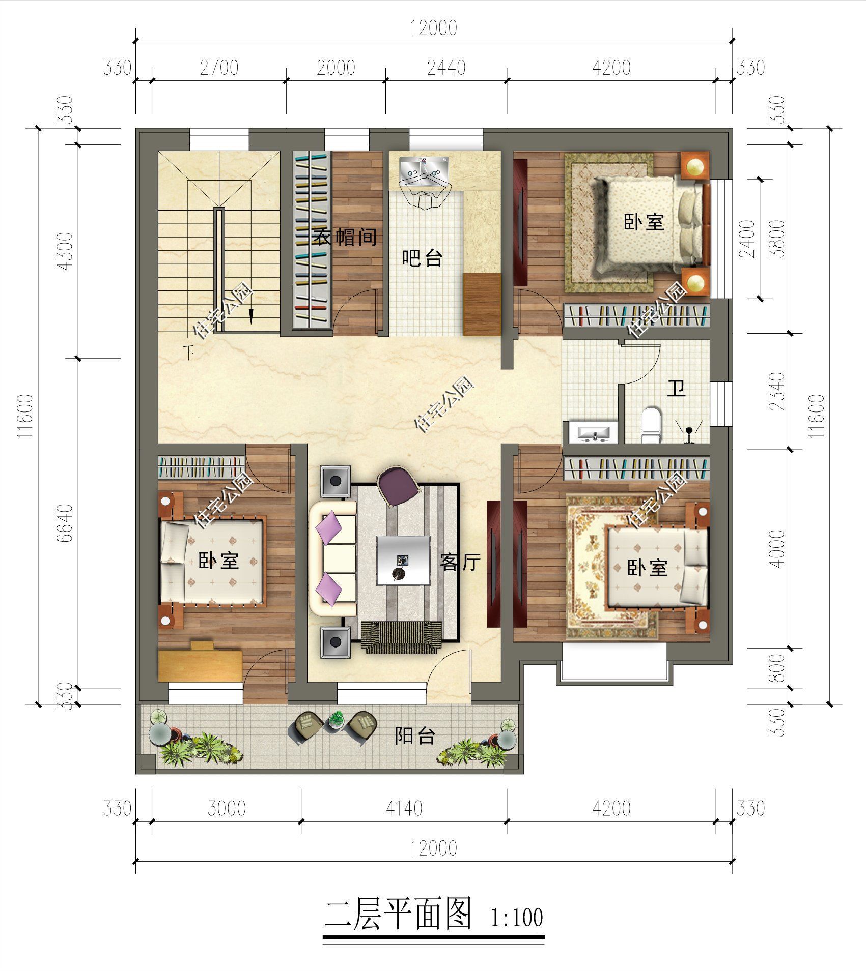 户型|10套带坡屋顶的二层别墅图纸，送给2022年要建房的你