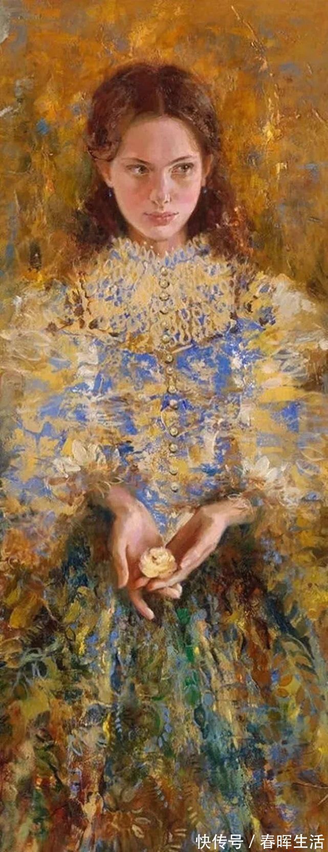 irene@她的油画有一种惊艳脱俗的美,乌克兰天才女画家艾琳·谢里