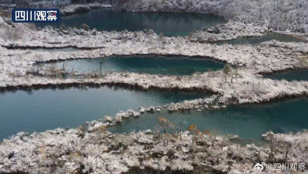 雪景|新鲜出炉！九寨沟立冬雪景定妆照