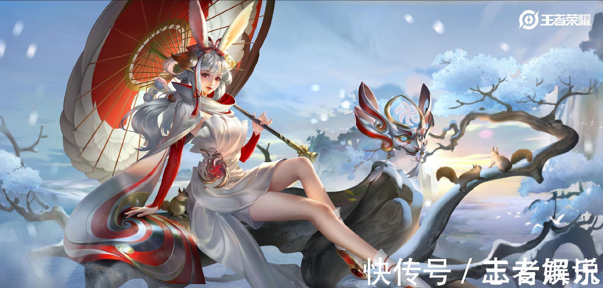 少女阿狸|王者荣耀:祈雪灵祝海报再次优化,妲己-少女阿狸海报翻新