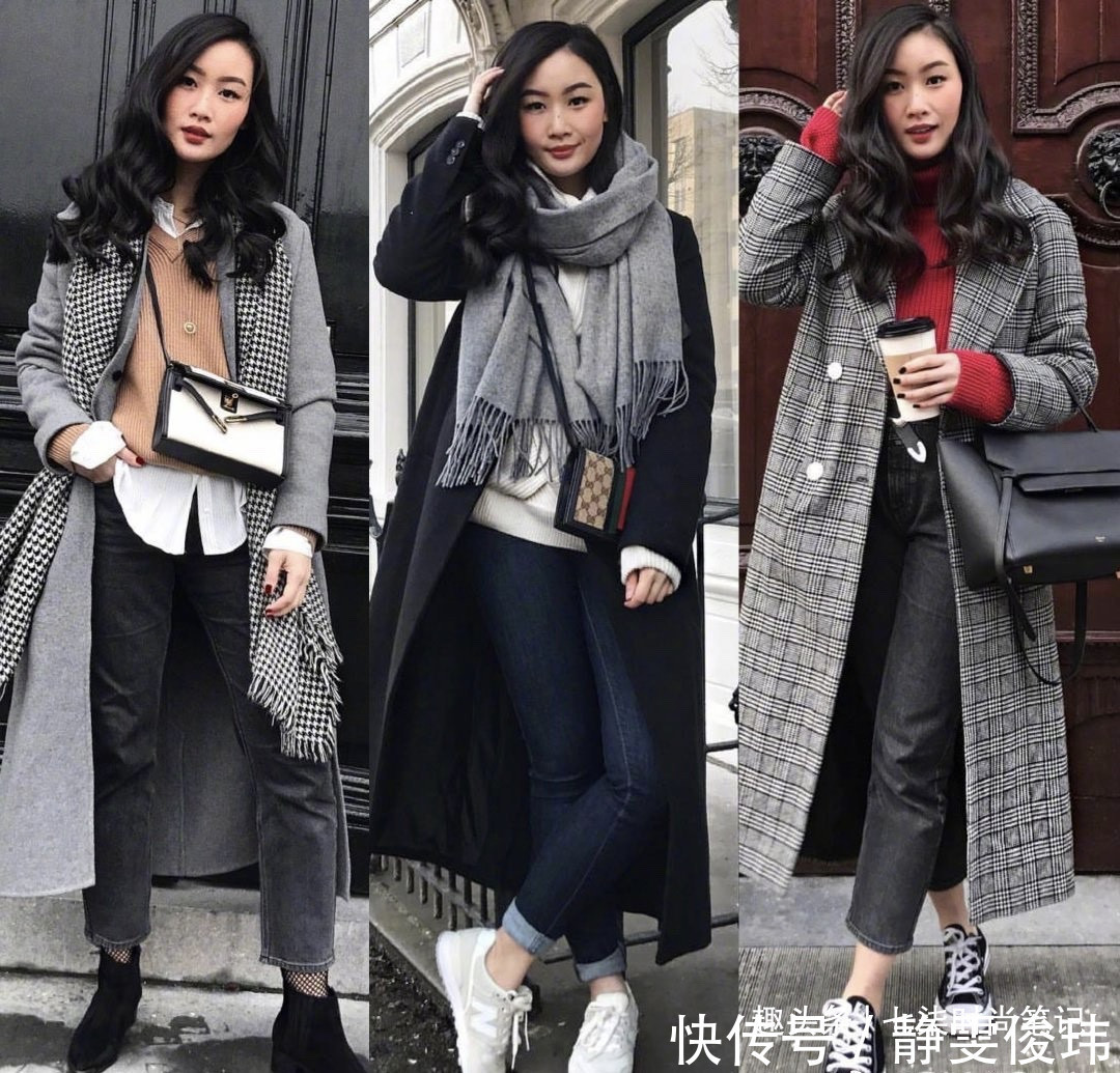 博主|158小个子博主,秋冬教科书式的大衣穿搭示范,简约气质超实用