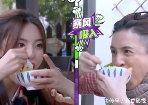 杨超越与薛之谦比赛吃饭,张嘴时下巴突然“错位”?导演看傻都忘救场