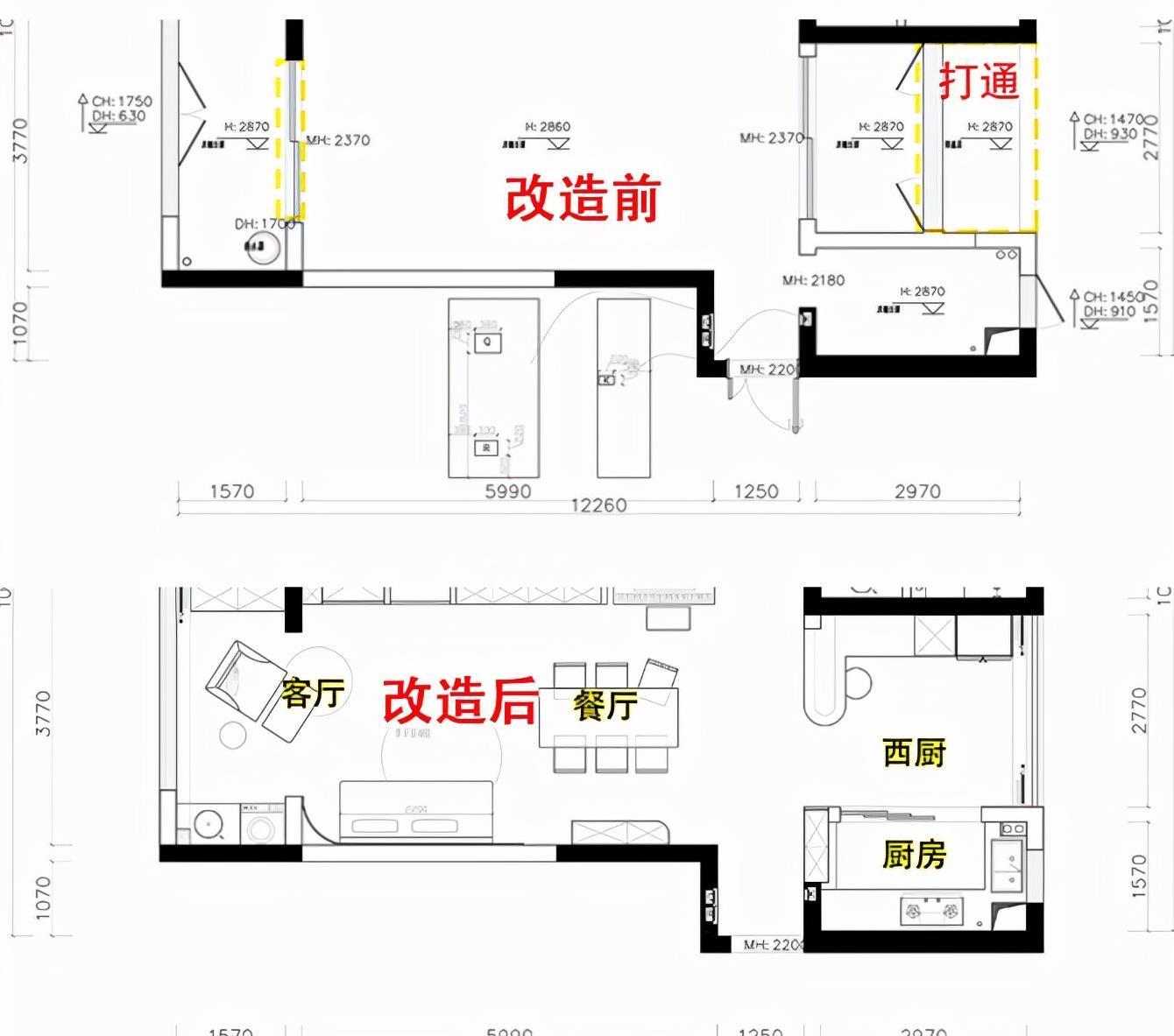 毛坯房|从量房到硬装实景,用半年时间记录110㎡装修过程,终于得到认可