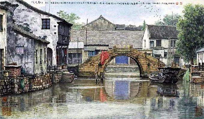 贺天健&吕吉人笔下的水韵江南,美在意境!