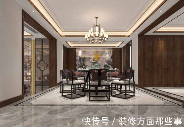 现代人|400平新中式别墅设计,将中式风格与现代风格和谐地融合在一起