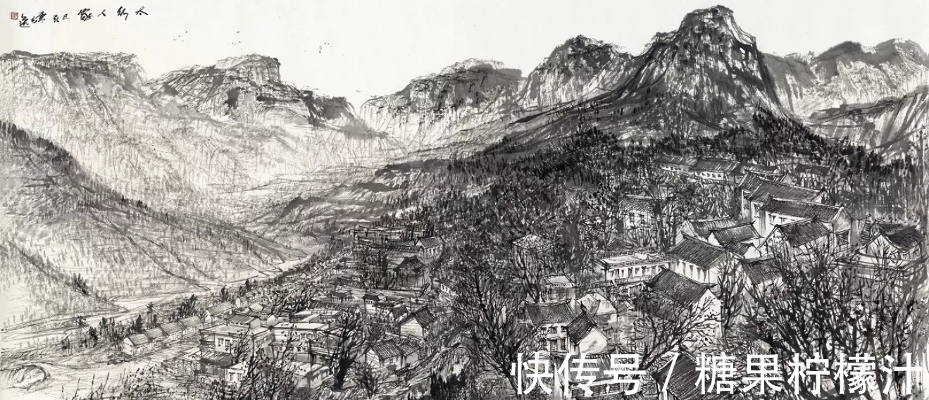 笔力#国画新锐|他的山水画笔力骄劲,墨色浓重,恰如岭南热烈的天气