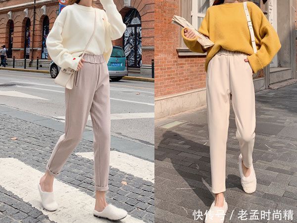 秋冬季当然还是穿休闲裤啦,轻松显瘦还很好搭配