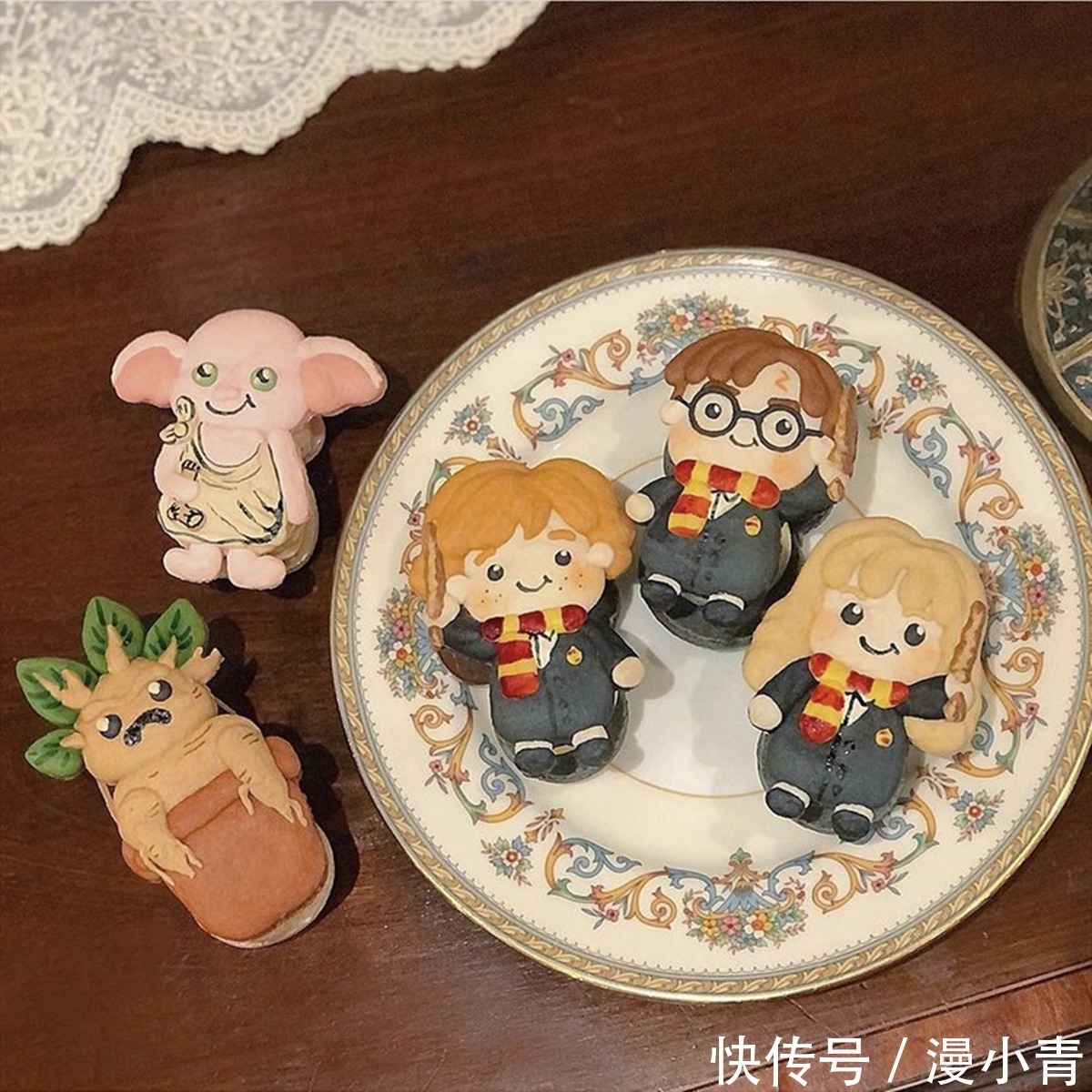 饼干|马卡龙也可以做成动漫的造型,如此可爱的模样,你舍得把它吃掉吗