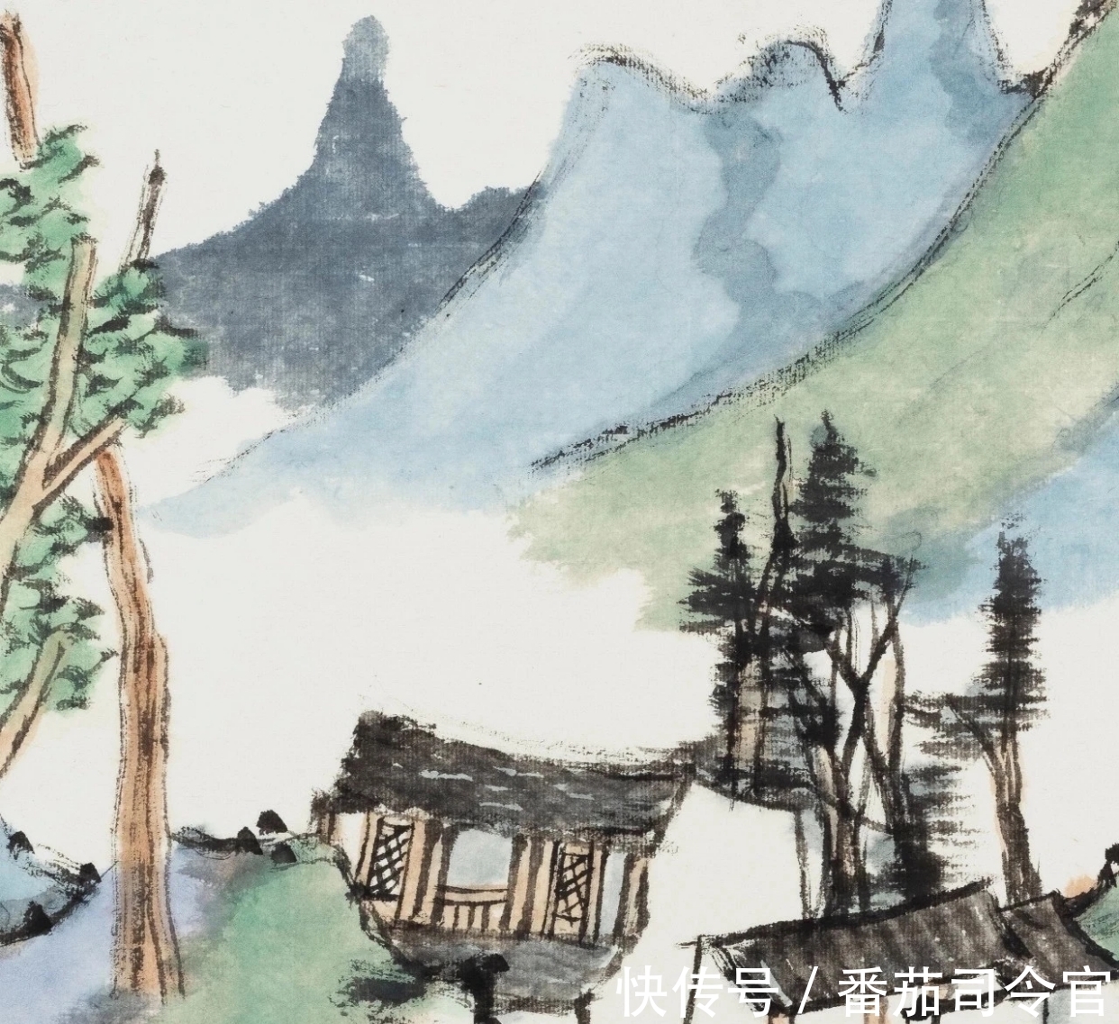 写意山水画|林容生一组写意山水画,每张都带高清局部,看清线的造型