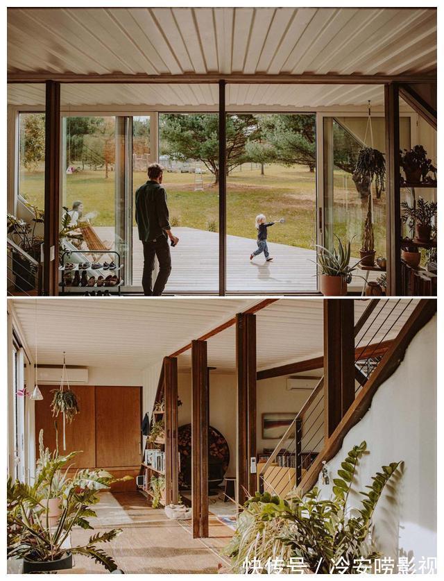 防腐木地板|他用6个集装箱打造豪宅，占地达到178㎡，我家的别墅不香了