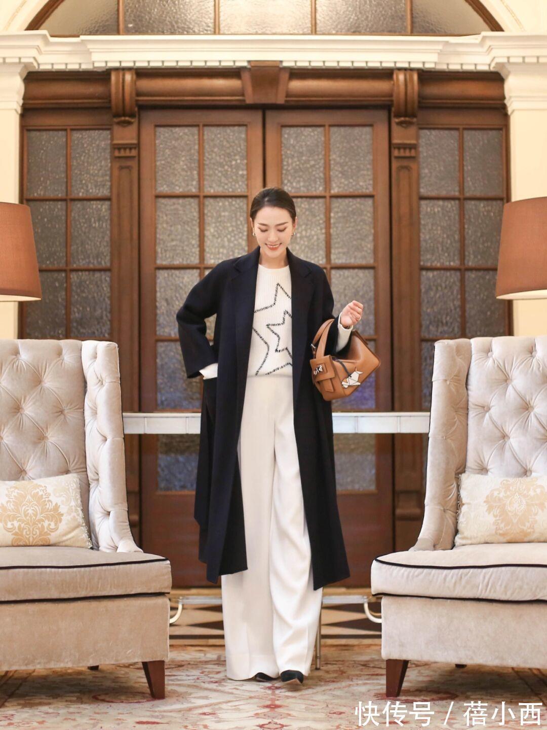 牛角扣 会穿“大衣”的女人更优雅,搭配半身裙真高级、搭配阔腿裤显气质