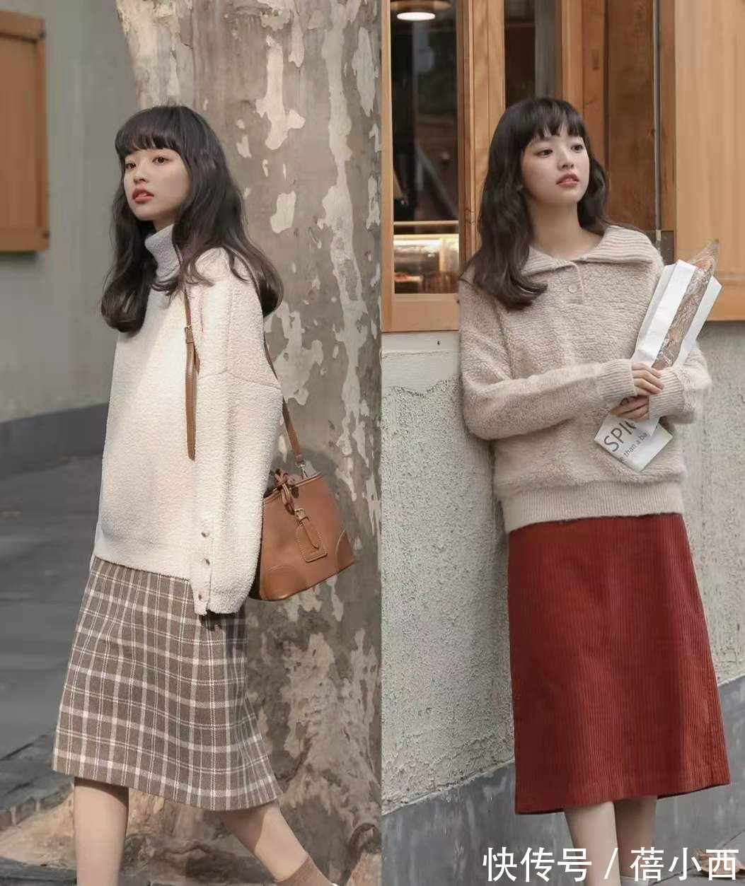 秋天|建议30+女性多穿“毛呢半身裙”,掌握3个搭配要点,时尚又显气质