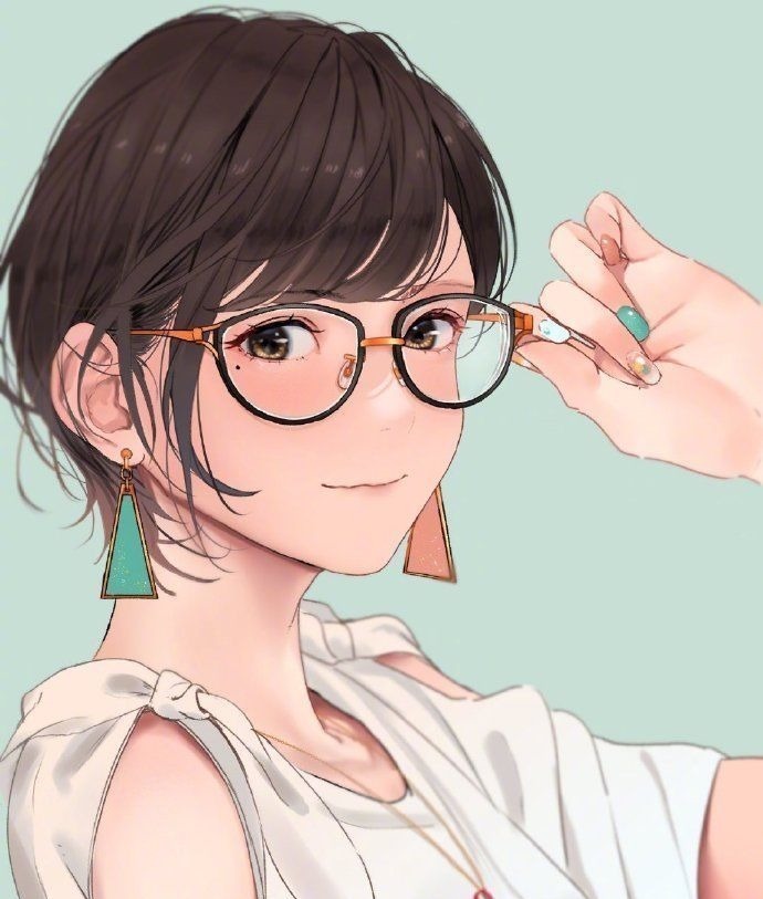 戴上眼镜@总感觉戴上眼镜有一种独特的气质,画师大佬画了一堆这样的妹子