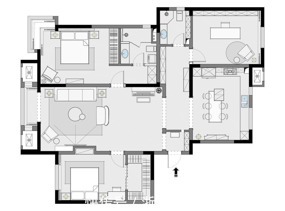 跌级|绝绝子的190平舒适三居,用色彩定义生活的本真丨真的是太仙气啦~~