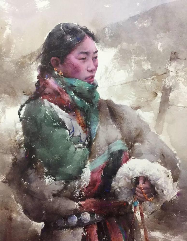  极致|中国水彩：大笔触画出霸屏水彩，光感够绝，极致东方的美！