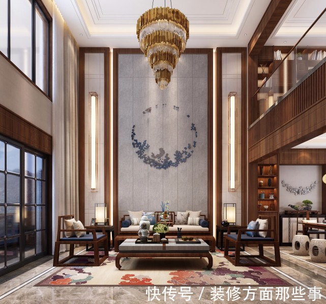 中国传统|新中式270平复式设计,现代设计理念和中国传统元素并存