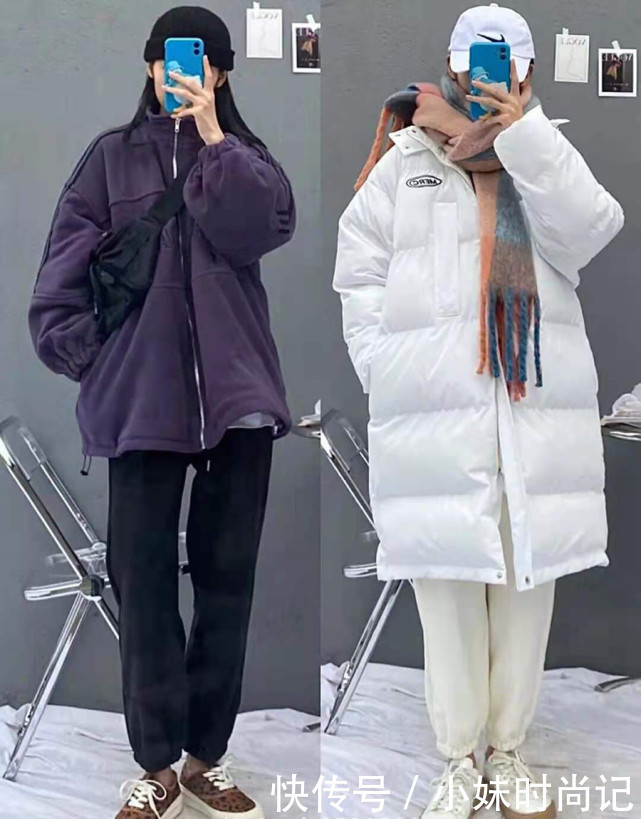 身材|耍酷也要有温度,保暖棉服穿起来,变身街头最潮女孩
