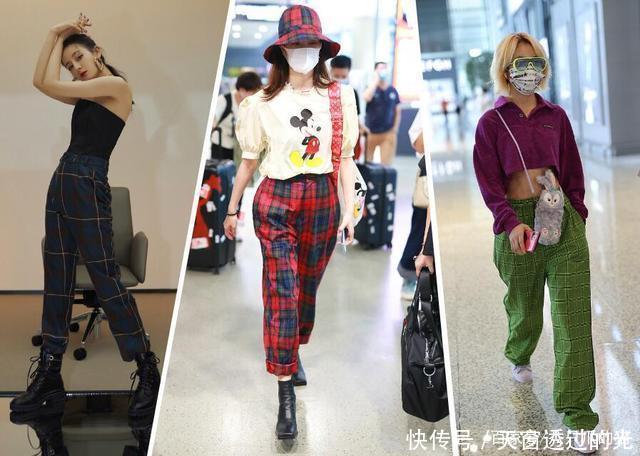 穿腻了牛仔裤,初秋试试时髦的“格纹裤”,从此摆脱路人感
