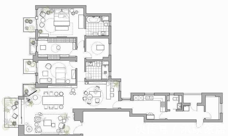 艺术感#220平方米的上海四居室,满满的艺术感,灵动又高级