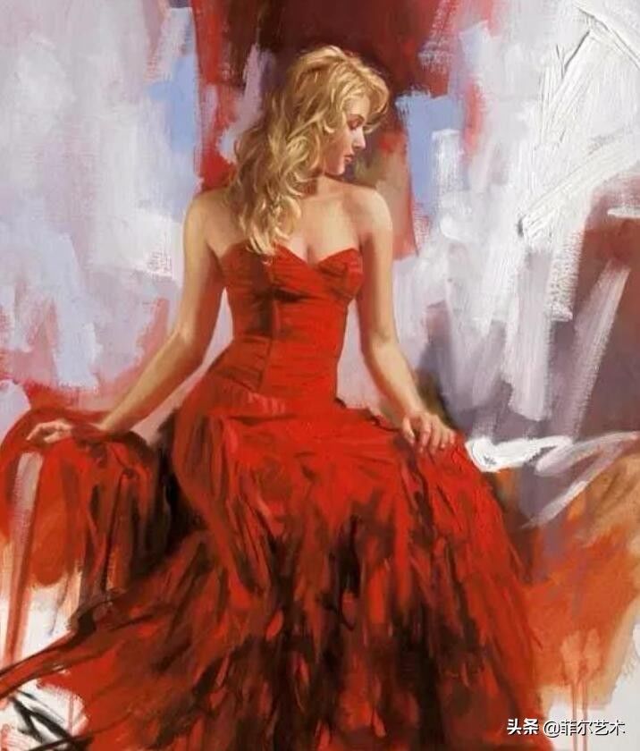 欣赏者|油画大师画西方美女,画中女子高贵漂亮,让无数网友心动