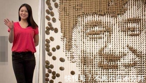 中国人$女孩用6万多根筷子作画，完工后成龙大哥说我买了