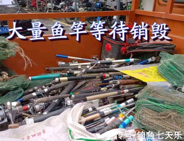 垂钓|大量鱼竿等待销毁！不少钓鱼人心疼不已：带轮的竿子不能玩了吗