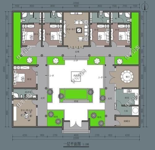 农村|农村建房还是有个院子好,10套农村平层小院,既能停车还能养鸡鸭