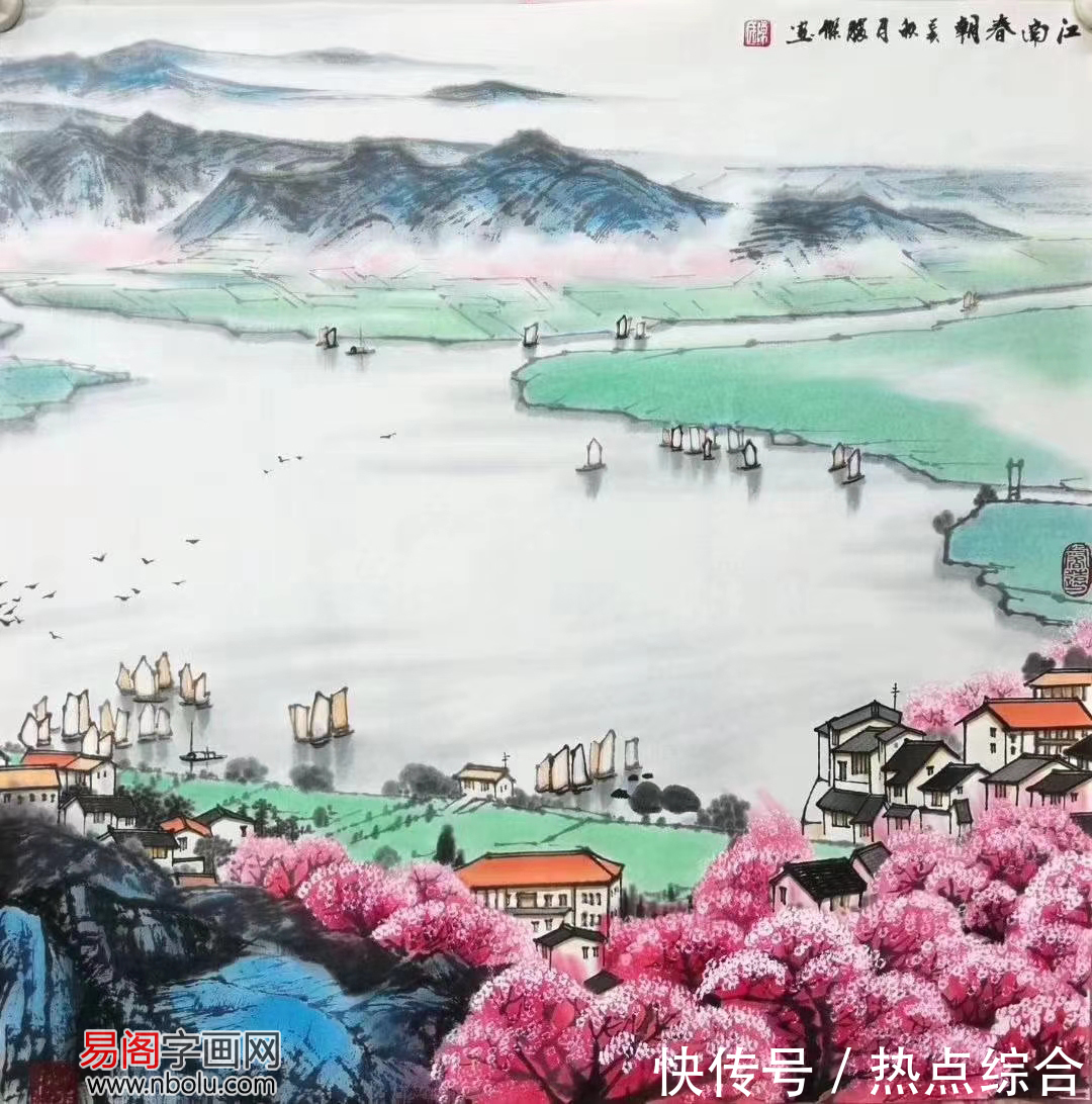 江南&中美协画家陈胜杰诗意江南山水画赏析:一生痴绝处,一梦到江南