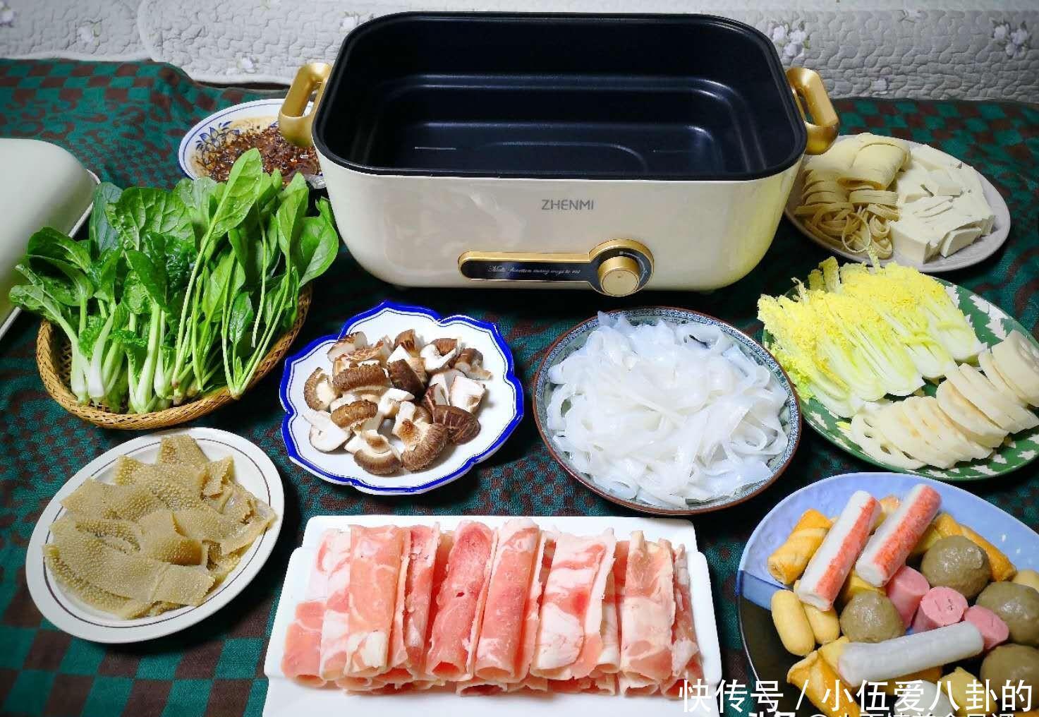 吃火锅|天气变冷,想吃火锅在家做,配10几样菜,80元吃到撑,真不贵