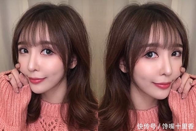 超显脸小的空气感八字刘海,搭配各种发型都很美!