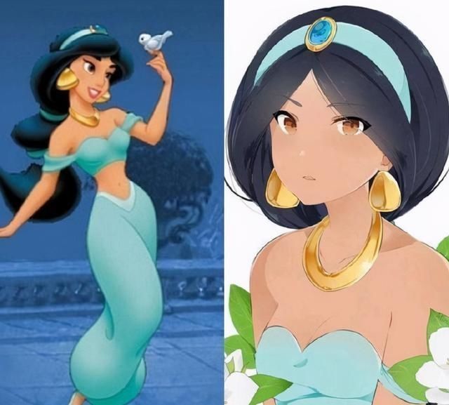 贝儿公主|迪士尼公主换成小清新画风,白雪公主很纯很可爱,原来爱洛这么美