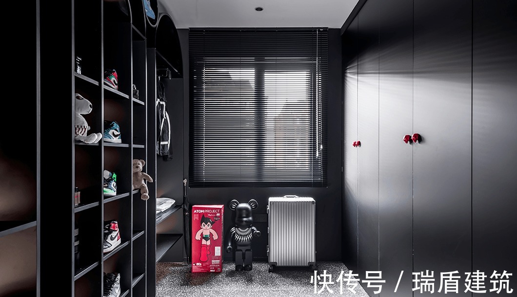 水泥板|120㎡简约高级黑,这样设计超有范!