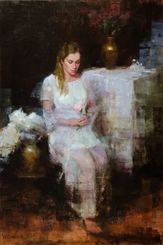 学生$在绘画的道路上，他认为自己永远是一个学生