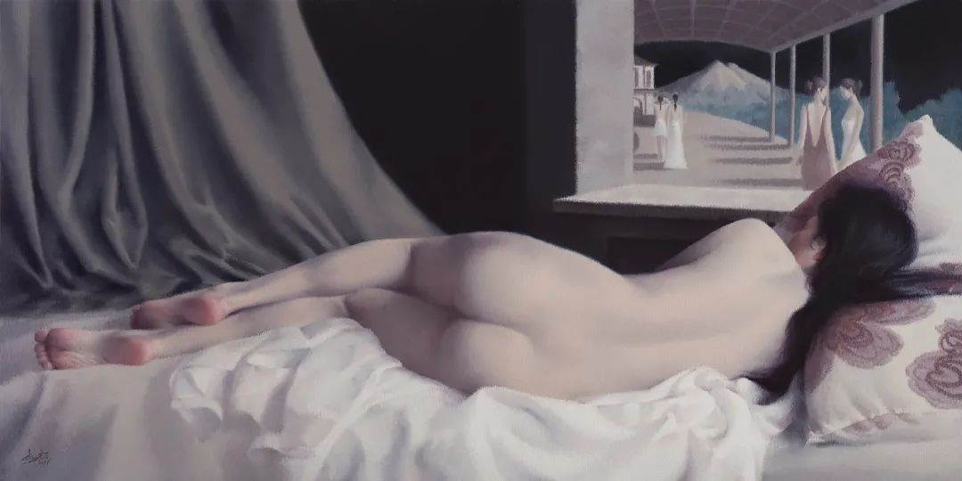杨超@杨超:人体油画唯美而清雅脱俗,画出了东方女子的纯净与圣洁