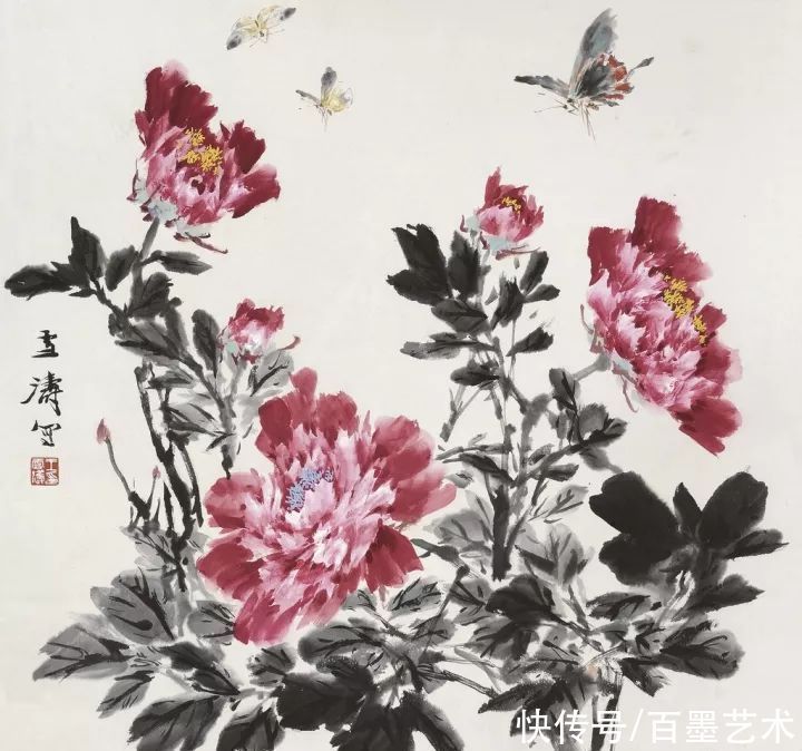 小写意|唯有牡丹真国色！小写意牡丹画150幅，美醉了
