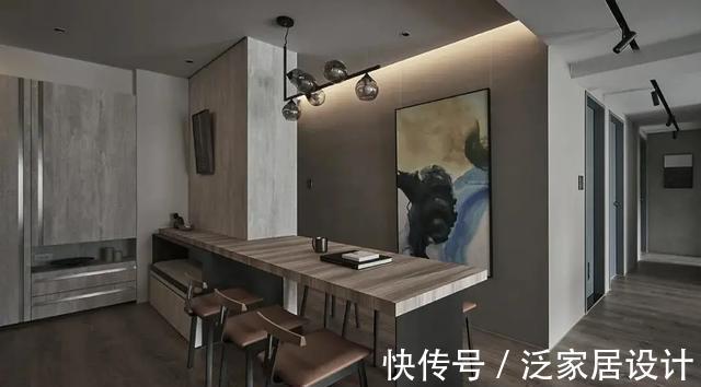 电视墙|95㎡自然宁谧灰二人宅,充满诗意